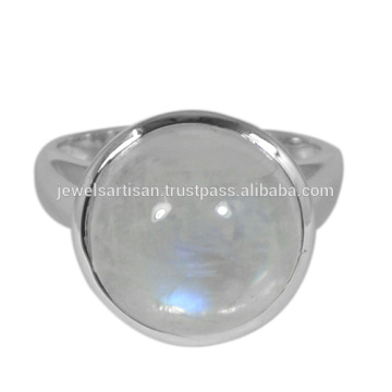 Rainbow Moonstone Gemstone 925 Sterling Silver Ring Jewelry